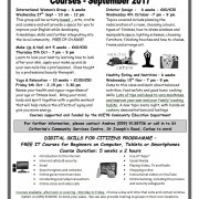 Adult Education Classes October 2017